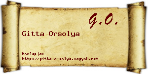 Gitta Orsolya névjegykártya