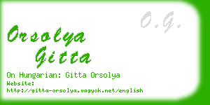 orsolya gitta business card